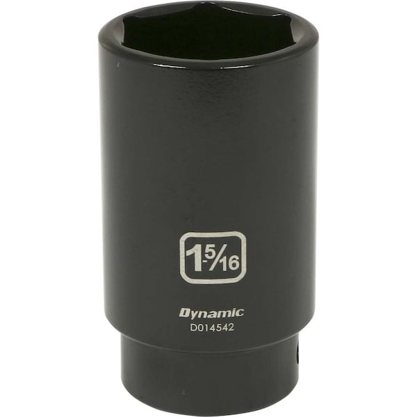 1/2" Drive Deep Socket, Black Phosphate, Tools 1/2" Drive 6 Point SAE, 1-5/16" Deep Length